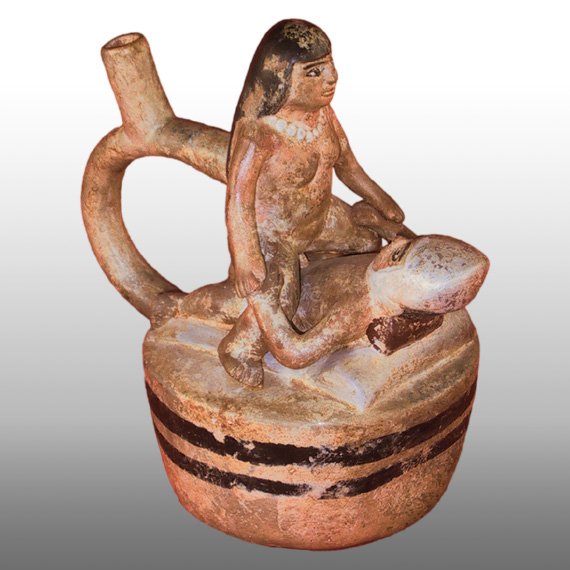 Otras Culturas  ALCARRAZA / COUPLE OVER DRUM JUG
 