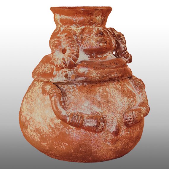 Otras Culturas CANTARO CON TAPA / CHIMILA WATER JAR WITH LID
 
