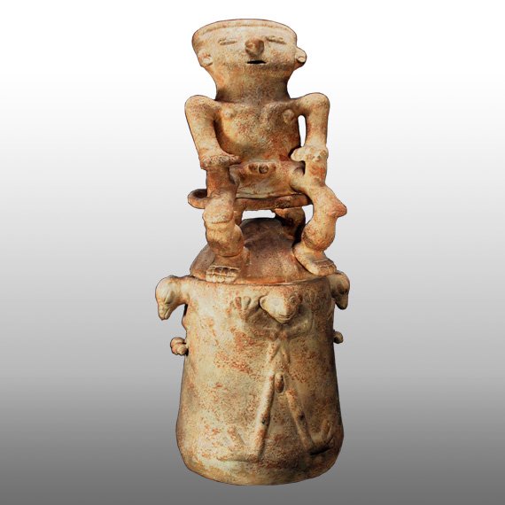 Otras Culturas   CANTARO CON TAPA / MOSQUITO WATER JAR WITH LID
 