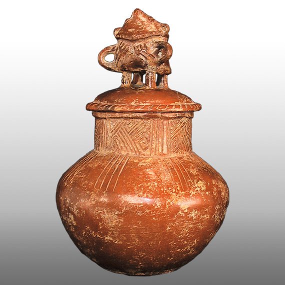 Otras Culturas   CANTARO CON TAPA / PANCHE WATER JAR WITH LID
